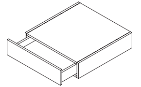 VANITY KNEE DRAWER CABINET